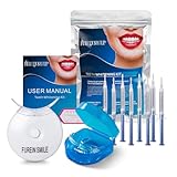 Premium Teeth Whitening Kit with 5 LED Laser Light, Safe for Sensitive Teeth, Soft Duplex Silicone Mouth Guard Free Teeth Shade Guide