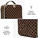 WIRIBEY Makeup Bag, Checkered Makeup Bag, Portable Makeup Bag with Adjustable Partition, Cosmetic Bags for Women Toiletry Travel Organizer Portable Make Up Bags for Christmas Birthday Gifts