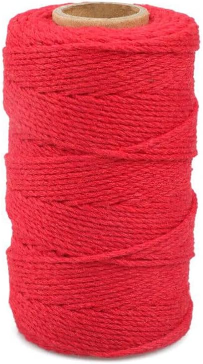 G2PLUS White Cotton String Twine, 100M Gift Wrapping Bakers String, 2MM Handicrafts Decorative Cord Twine for DIY Gift Decorations