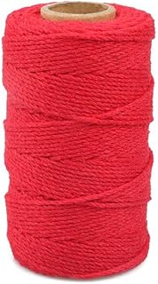 G2PLUS White Cotton String Twine, 100M Gift Wrapping Bakers String, 2MM Handicrafts Decorative Cord Twine for DIY Gift Decorations