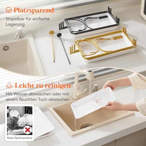 Foto von Lifewit Etagere 3 Etagen mit 35,6 x 16,6 cm Servierplatte und Metallregal