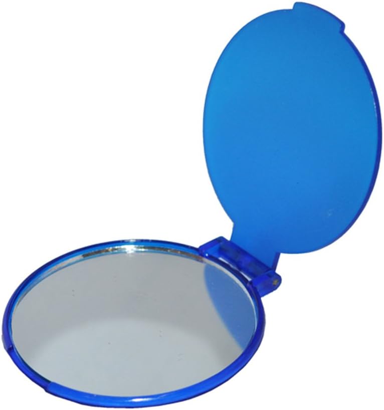 Compact Makeup Travel Pocket Foldable Mirror For Women Blue