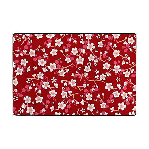 Tapis cherry blossom Ruchen en velours corail haut de gamme - 2