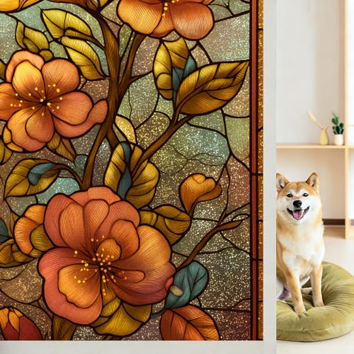 Vinilo Decorativo de Vidrio Esmerilado 17.5x36.3in Naranja miniatura 1