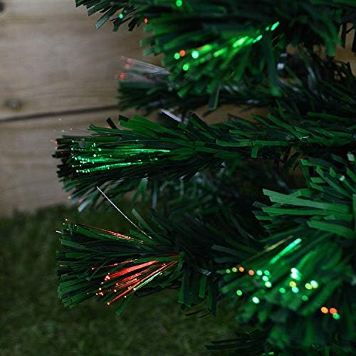 BPIL 5ft/150cm Artificial Christmas Tree Multicolor Lights Fibre Optic Tree Decoration Xmas Event Festival Seasonal Tree with Stand