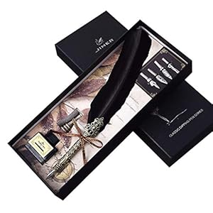 MAGELIYA Vintage handgemaakte veer quill dip vulpen met inktveren Engels kalligrafie schrijfpapier schrijfwaren…