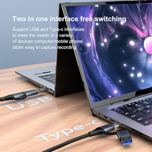 SUOFEIXIANG HDMIキャプチャーボード USB3.0/Type-C対応 リアルタイム配信・録画 超低遅延 ゲーム実況/ライブ配信/動画制作対応(Nintendo Switch/PS5/Xbox/PC/Mac) の商品画像 3