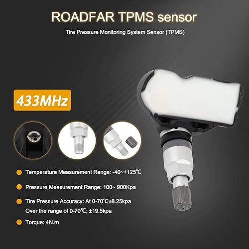 Miniatura 4 de ROADFAR Sensor TPMS 433MHz Sensor de presión de neumáticos para Audi y Porsche y para Volkswagen Series reemplaza 5Q0907275B