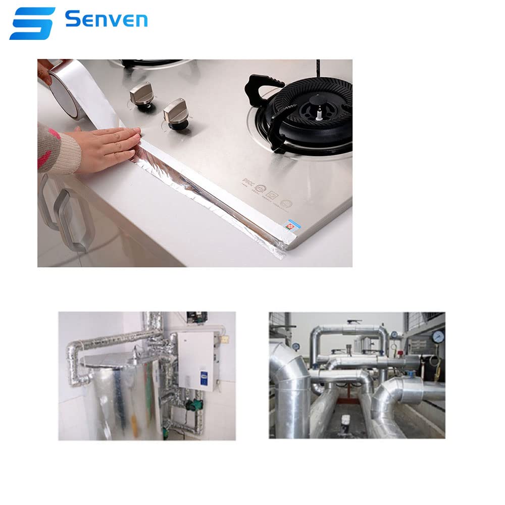 Cinta adhesiva de aluminio de 15 mm x 50 m, cinta adhesiva de aluminio resistente al calor, adecuada para proteger, cubrir, decorar, aislar y reparar, 1 unidad.