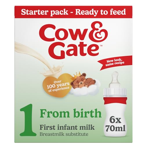 Cow & Gate 1 First Baby Milk Formula Starter Pack From Birth 6x70ml
