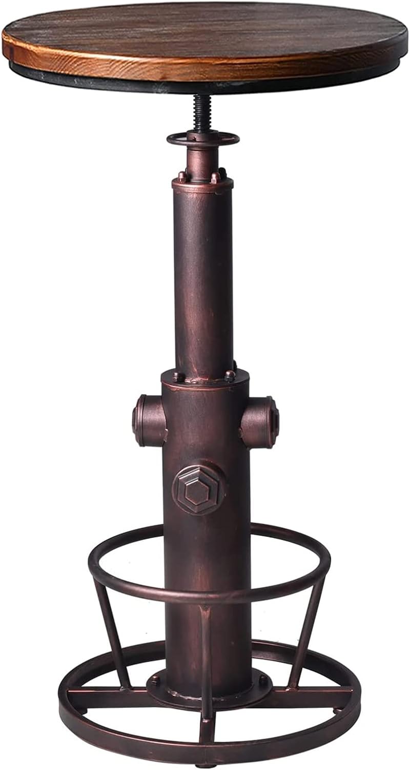 LOKKHAN Industrial Bar Table 38.6"48.4" Height Adjustable