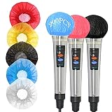 200 Pcs Disposable Microphone Cover, Non-woven Handheld Microphone Windscreen with Elastic Band, Cle
