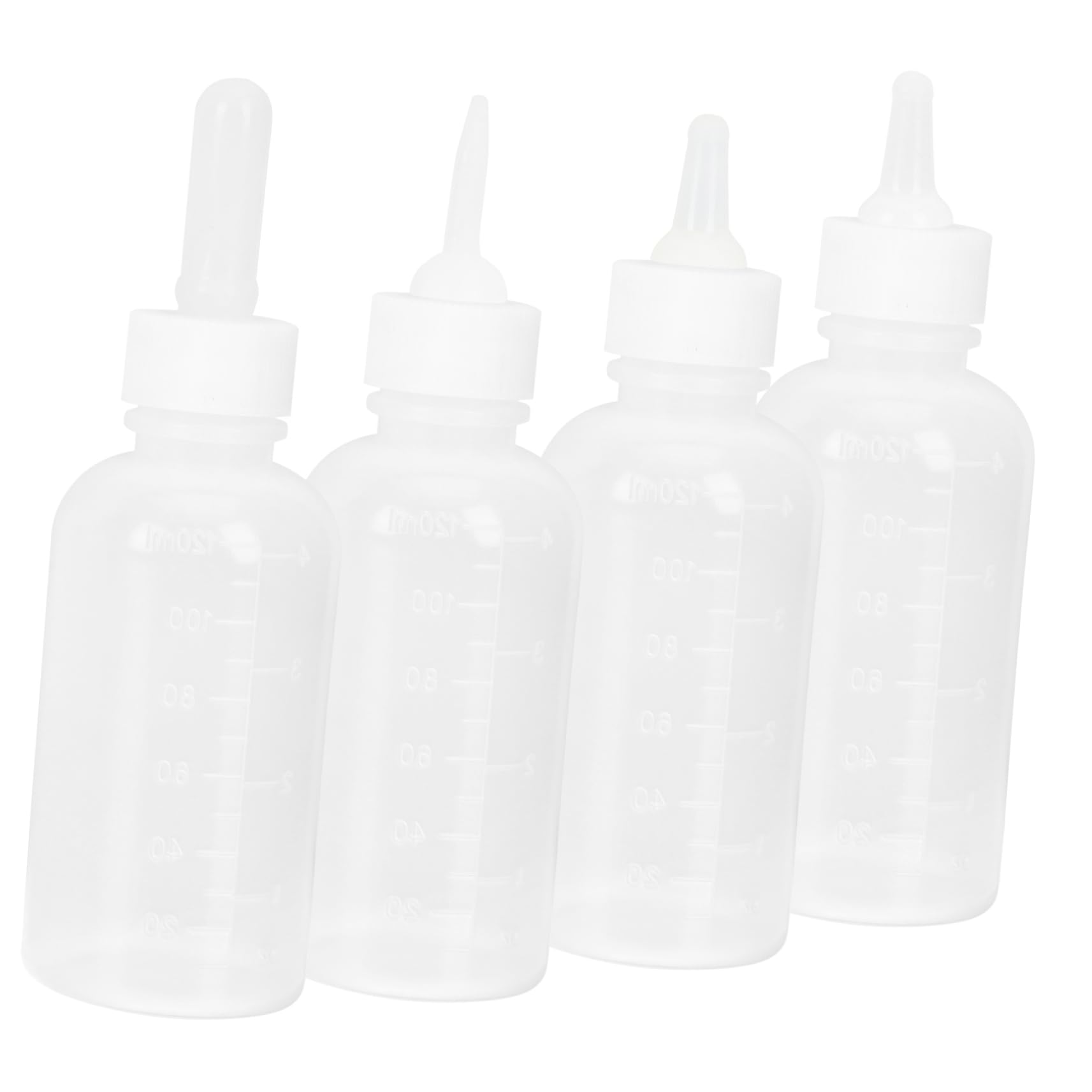 Parliky Pet Bottle Set 120ml Small Cat Dog Milk Bottles for Kitten Puppies Reusable Nursing