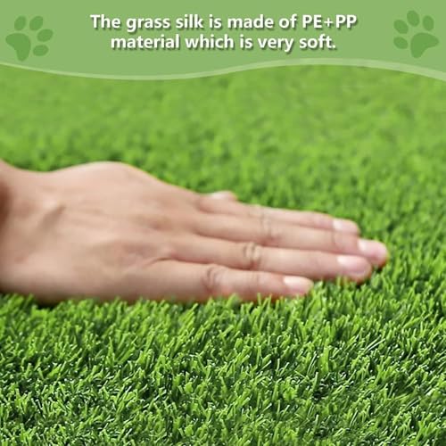 Image of Artificial Grass for Dogs Pee Tray Fake Grass Mat for Professional Puppy Potty Trainer Replacement Dog Grass Pad for Indoor and Outdoor 29.1 x 21.1 Inch (Pack of 1)