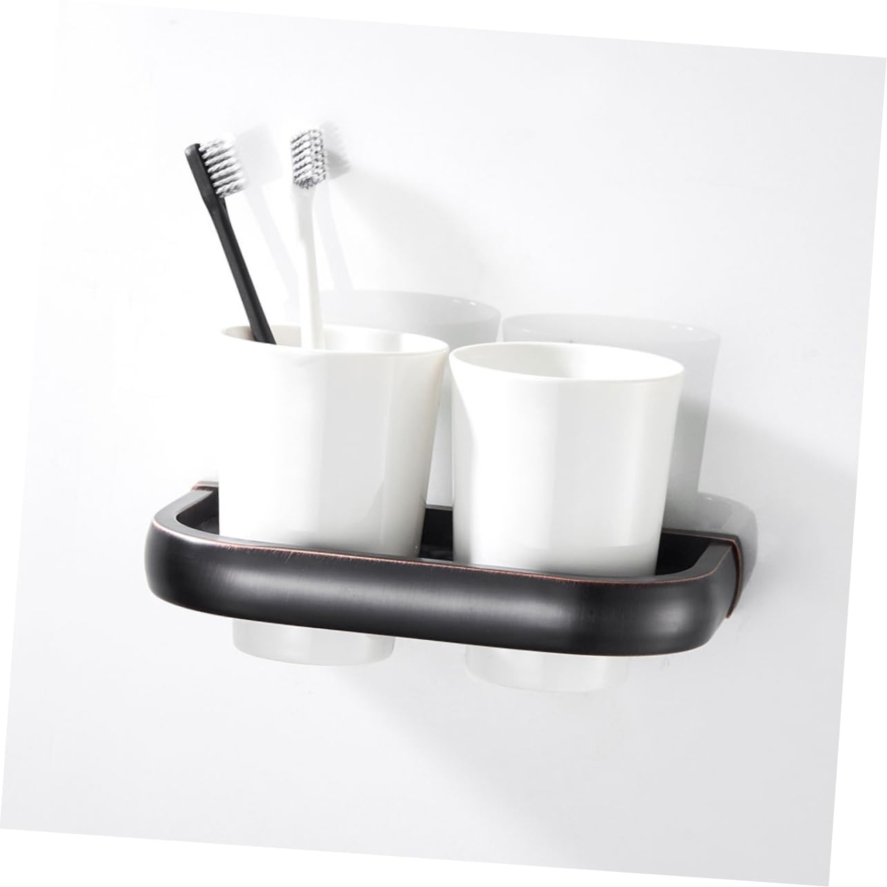 Cabilock portacepillos de portacepillos de cerámica Organizador de Vasos para cepillos de Estilo Europeo Taza de Cepillo de portavasos para Enjuague bucal