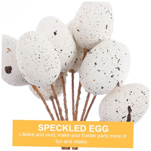 27 piezas de ramas decorativas para Pascua con huevos moteados miniatura 7