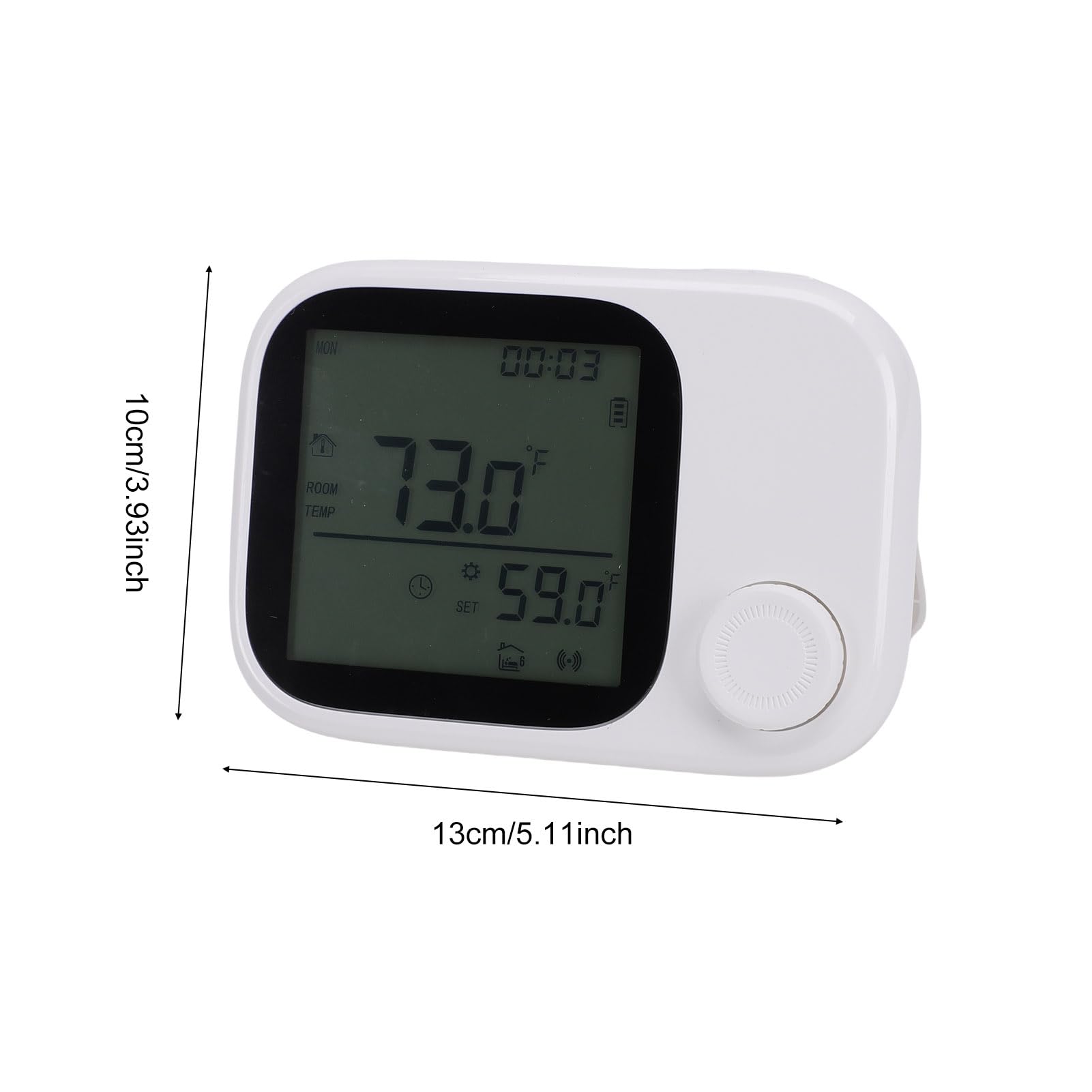 Fockety Intelligentes Thermostat für Zuhause, APP Steuerung, Sprachassistent, WiFi, Programmierbarer Digitaler Thermostat, Funktioniert mit Intelligentem Sensor, LCD Farbbildschirm, (White)