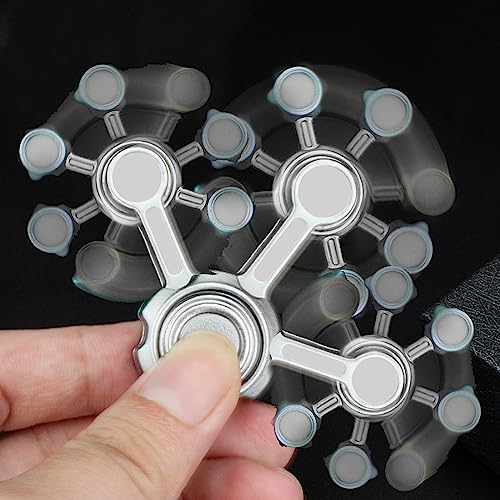 Image of Gear Fidget Spinner Metal Toy for Kids Adults, Cool Gadget Finger Hand Spinner Roller Desk Toy, Anxiety Stress Relief Autism ADHD Toy for Christmas Stocking Stuffer Gift for Boys Teen Men