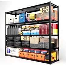 Garage Shelving Heavy Duty - 59 * 20 * 79inL*W*H Extra Large Metal Shelving Units and Storage for 2000lbs, 5tier Adjustable Basement Storage Industrial Shelves Pallet Racking Organizer