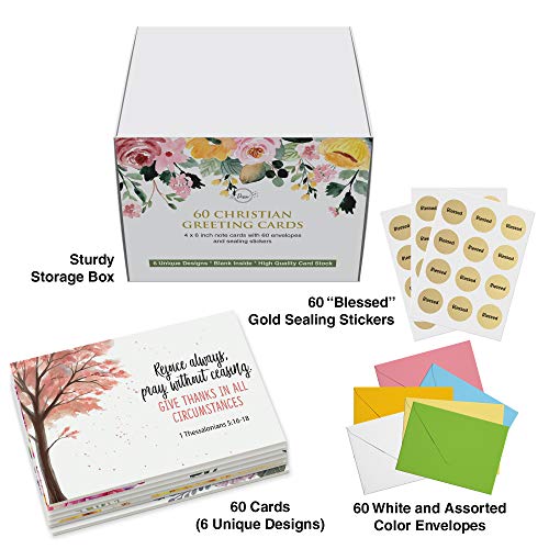 Dessie GC 60 Inspirational Christian Greeting Cards. 6 Bible Verses. Encouragement Cards. Scripture Note Cards. Blank Inside thumb #6