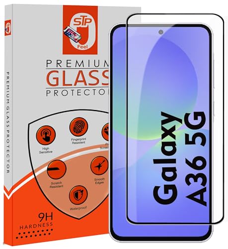 Image of STP FEEL Premium HD+ Tempered Glass Screen Protector Guard Compatible For Samsung Galaxy A36 5G / Galaxy A56 5G (6.7 Inch, Pack of 1) | Edge to Edge Coverage With Easy to installation kit