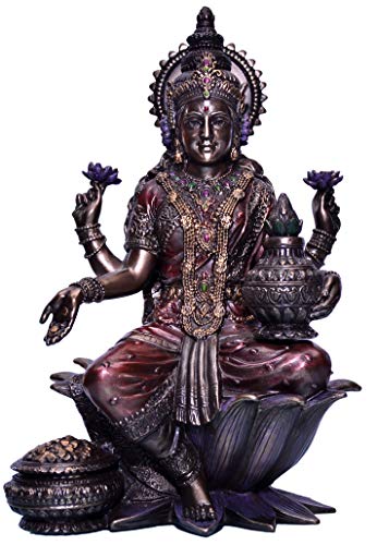 BRK HANDICRAFT Goddess Laxmi Statue for Home Decor | Indian Goddess for Diwali | Hindu Goddess Lakshmi Sculpture Statues | Bronze Lakshmi Goddess | laxmi for Home Diwali puja