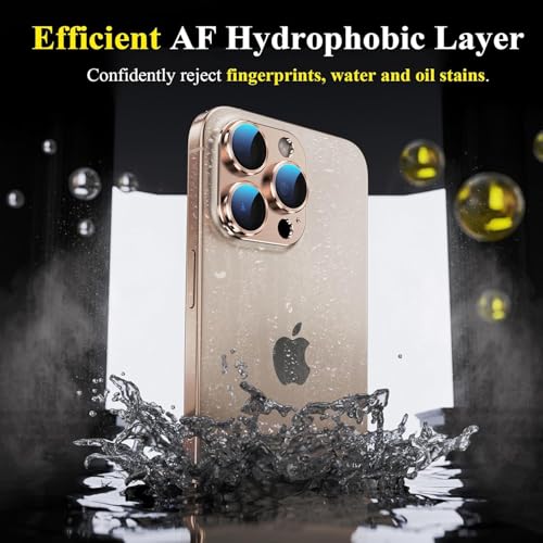 Image of TITANIUM Camera Lens Protector For IPHONE 16 PRO / 16 PRO MAX ( DESERT ) UHD 9H Glass, Anti Drop, Scratch Resistant, Case Friendly, Removable, Waterproof, Heavy Duty Camera Protector, ( BUY 2 GET 1 FREE )