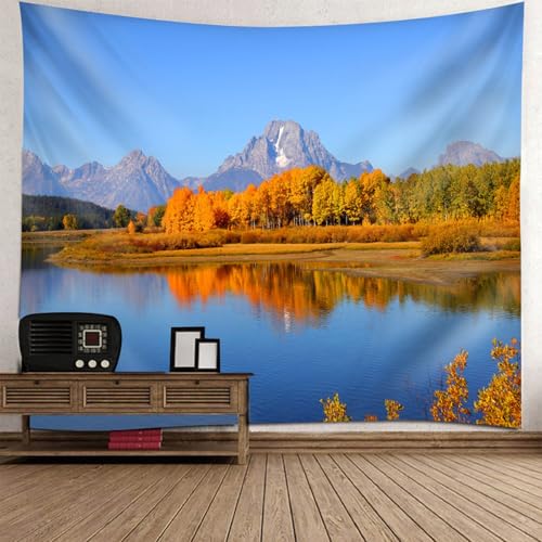 Tapisserie nature montagnes pour créer une chambre zen et cocooning