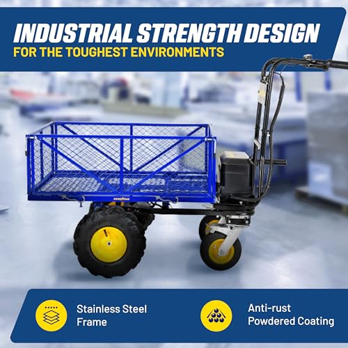 Image of Goodyear Electric Power Wagon - 48V Utility Cart, 660 Lb Load Capacity