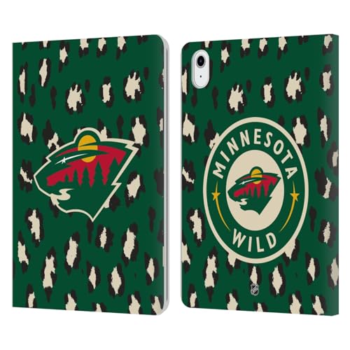 Étui Minnesota Wild iPad Air 11 cuir housse protection NHL motif léopard