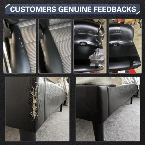 Pelle Adesiva Per Riparazioni Autoadesivo, 10 X 160 Cm Patch Di Riparazione In Pelle, Kit Di Riparazione In Pelle Per Seggiolino Auto, Divano, Sedile Della Barca, Sedia - Grigio Scuro - 5