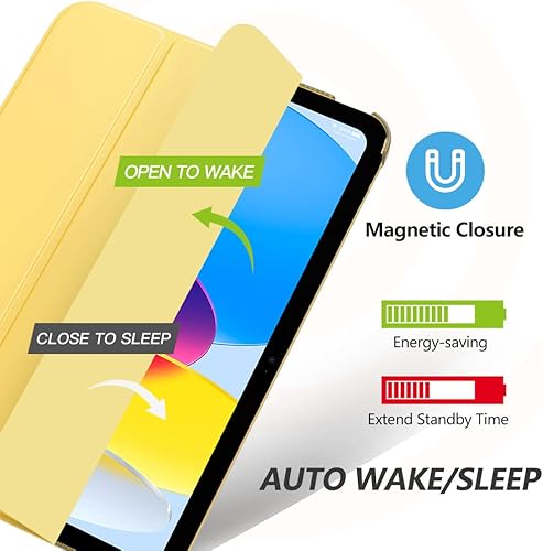 Vista 75 de MoKo Funda para iPad (A16) de 11ª generación de 11 pulgadas 2025, funda para iPad de 10.9 pulgadas 2022, carcasa trasera translúcida de Plateado