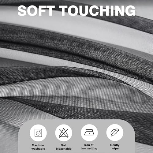 Cortinas de gasa semitransparentes 152x228 cm en pack de 2 paneles 6