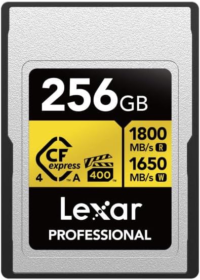 Lexar Gold Series Professional 256GB CFexpress 4.0 Type-A Memory Card