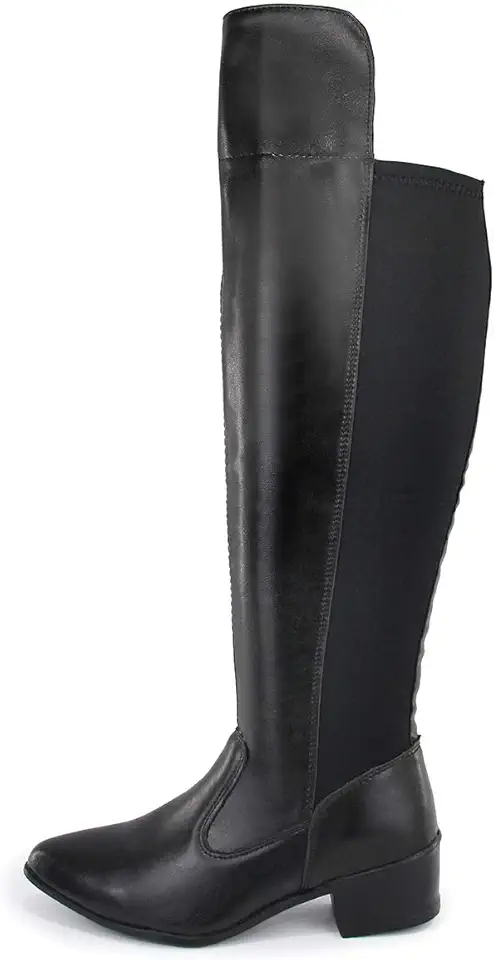 Bota Montaria Feminina Elástico Perna Grossa Over The Knee