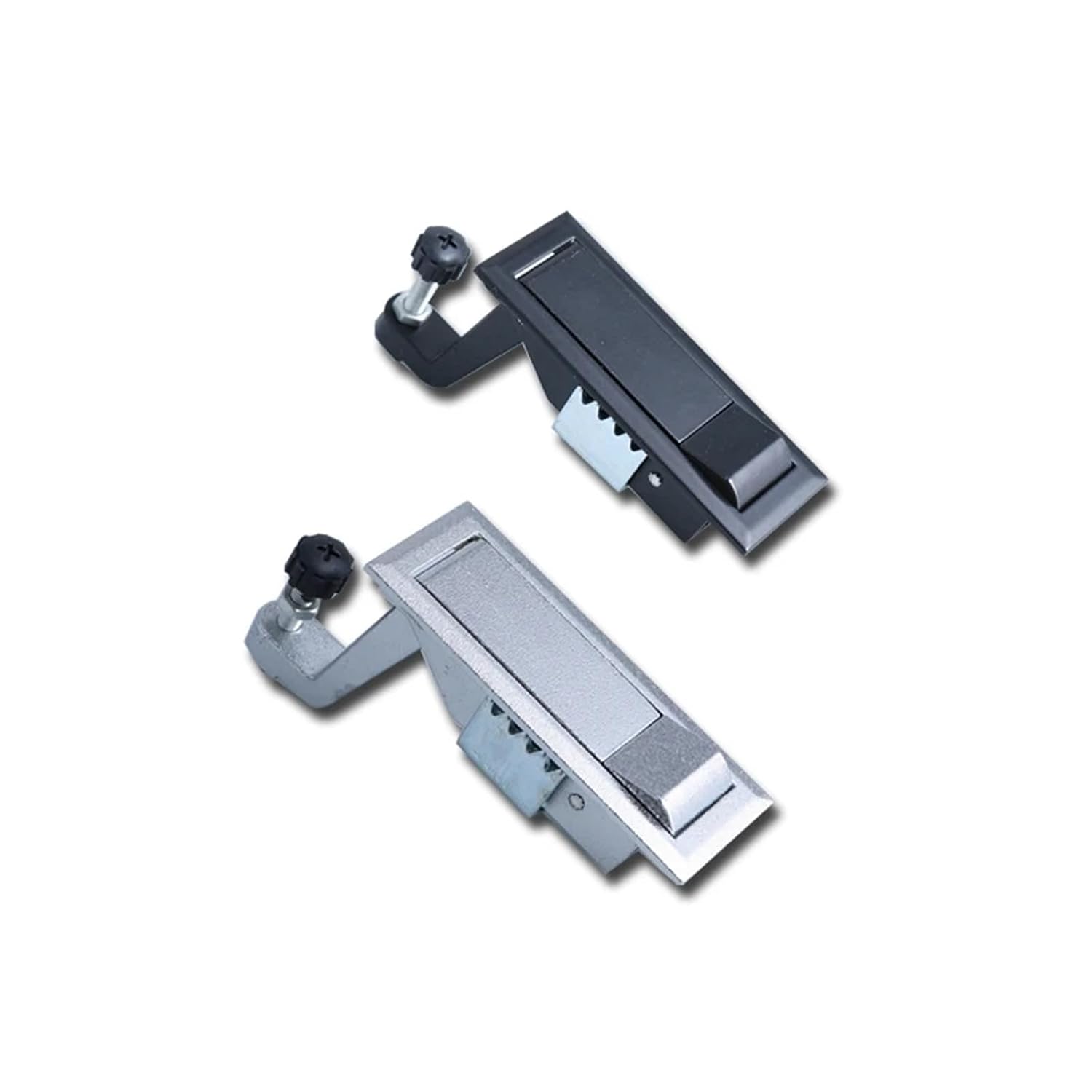 Zinc Alloy Adjustable Box Case Boiler Flat Industrial Style Locker Switch Hasp Latch 1Pcs(Black-Zinc Alloy)