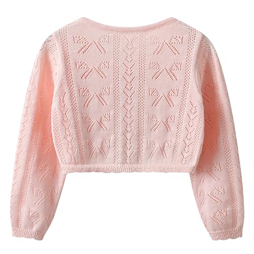 2024 Lightweight Jacket Coat Girls Solid Color Thin Tie Bow Knit Cardigan Shawl Jacket Christmas Gifts Thin Cardigan2