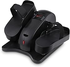 NK Mini Electric Elliptical Elliptical with Remote Control – Quiet Pedaler for Home or Office, 12 Levels, LCD Display, Passive Training, Compact, Black