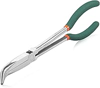 Vista 9 de SPEEDWOX Alicates de punta doblada de largo alcance de 11 pulgadas, dientes entrelazados de 30 grados, alicates finos de precisión para espacios