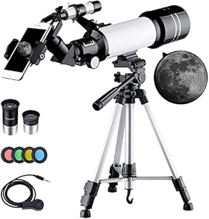 BEBANG Telescopes for Astronomy, Portable 70Mm Refractor Telescope for Beginners and Kids with Adjustable Tripod, Photo Shutter, 4 Moon Filter, Phone Adapter Mount and Backpack