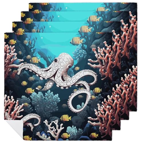 Servilletas de tela cuadradas 18x18 pulgadas pack 4 miniatura 1
