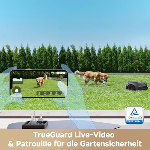 MOVA ViAX 250 Mähroboter Ohne Begrenzungskabel, Empf. 250m², KI-unterstützte Mapping, U-förmige Bahnen, Hindernisvermeidung Dual-Vision, Besserer Kantenschnitt, Für Komplexe Gelände, Appsteuerung