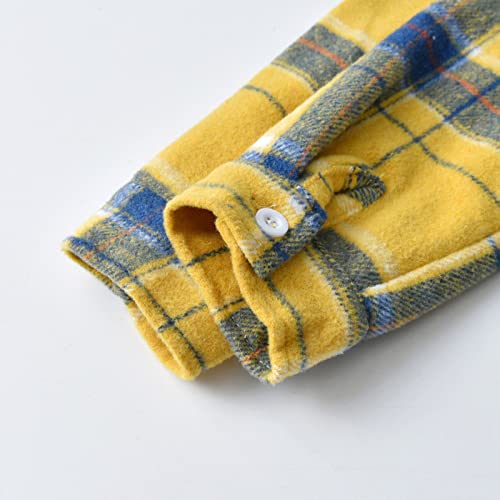 Toddler Long Sleeve Plaid Jacket Little Boys Girls Button Down Cardigan Shirt Coats Spring pring Clothes3