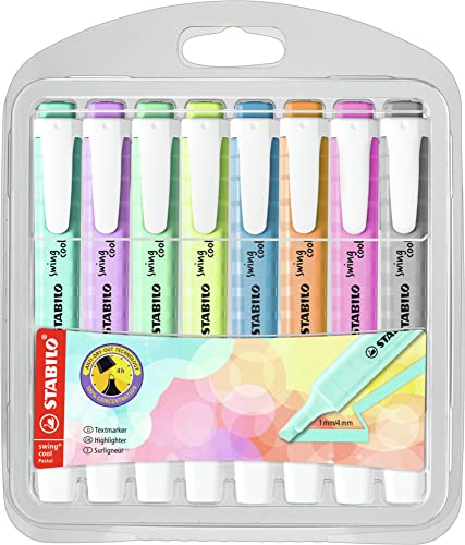 Marcador STABILO swing cool Pastel - Estuche con 8 colores