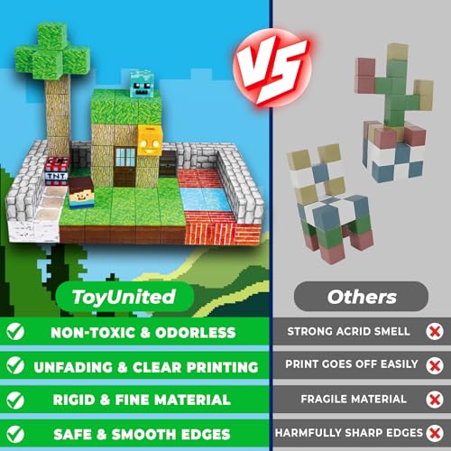 ToyUnited 150PCS Magnetic Blocks - Magnetic Building Blocks, Magnet Cubes Toys Stacking, Build Forest World Set, STEM Montessori Sensory Toys for Kids Boys Girls Ages 3 4 5 6 7 8 9 10+ Birthday Gifts - Image 4