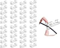 Kit 40 Organizador de Cabos Autoadesivo Transparente Premium, Clips Fixadores para Fios até 9mm, Alta Fixação para Mesa, Parede, Casa e Escritório (40)
