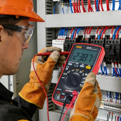 Image of ZIBOO 15B PRO True RMS Digital Multimeter,for Electrical Applications, Measures AC /DC Voltage and Current Measurements up to 1000V and 10A (Optional AC Pliers)