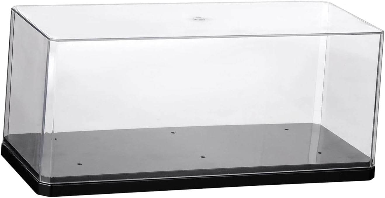 DYNWAVE 1:24 Scale Acrylic Clear Display Case Protection Storage Decorative Dustproof Countertop Box for Car Model Figure Collectible , Black
