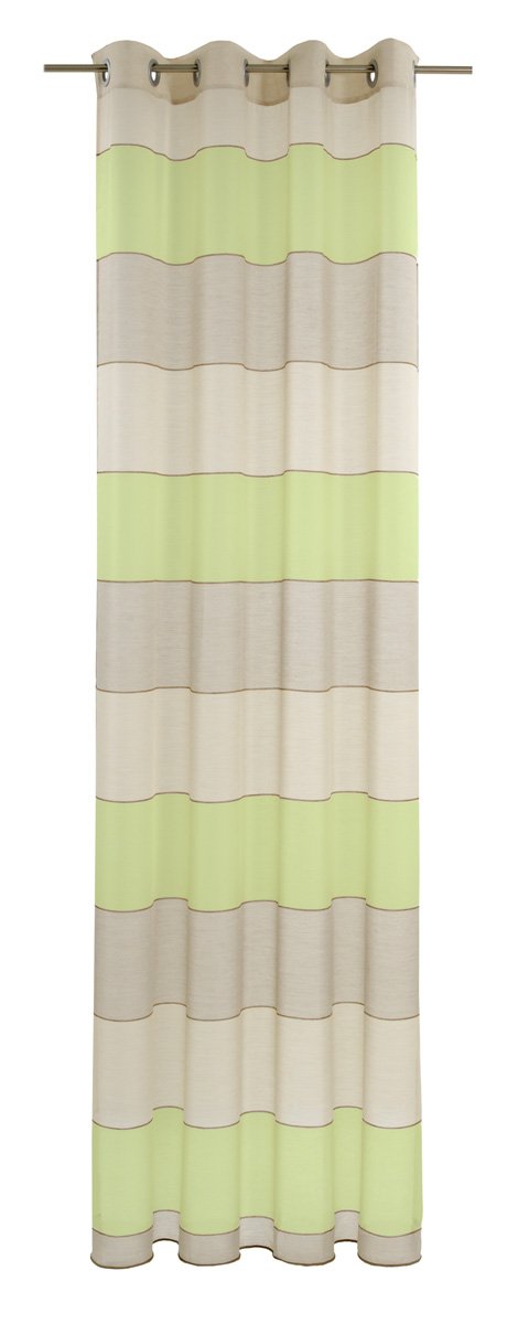Rideau à 8 oeillets vert 245 x 144 cm au tombé impeccable