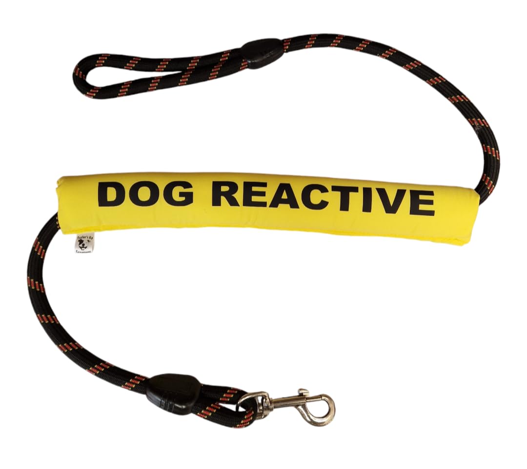 Yellow dog lead sleeve,dog reactive (yellow)